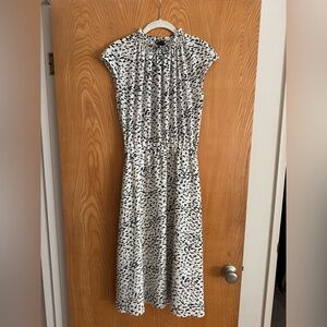 Banana Republic Midi Dress, Black & White, size 2